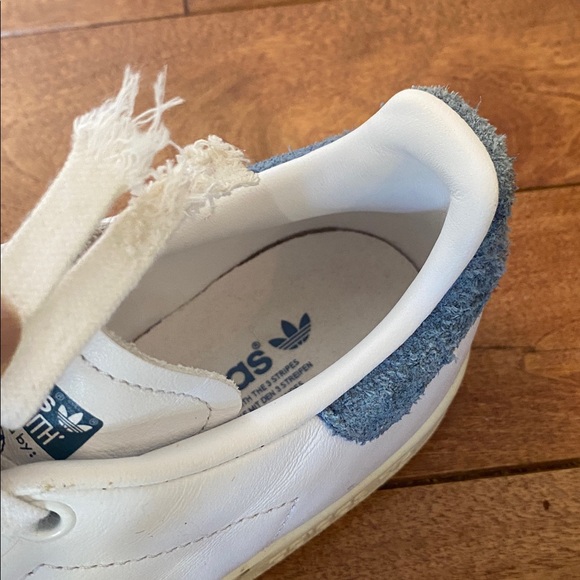 Adidas Stan Smith White Leather Light Blue Men’s 7 Women's 8.5 Sneakers Shoes - Picture 8 of 8